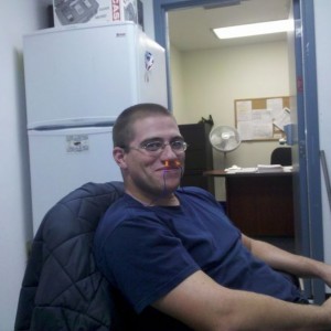 I ripped one in the shop. Coworker decides to try out the new earplugs. LMF