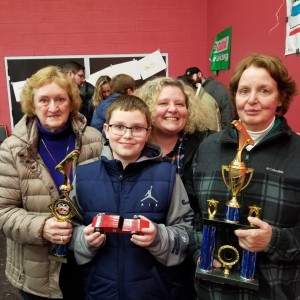 Jacob winning 1st place in Pinewood derby