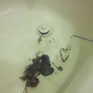 Pretty sure i know why the tub kept clogging.... im surprised my sister isn