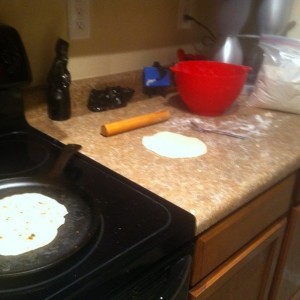 Making tortillas from scratch. Grandma would be proud