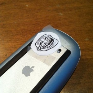 Bored at home today, trollin my little brothers mouse