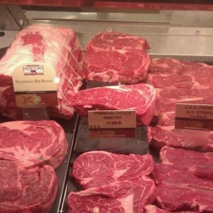More steak. Under my dads hand on the bottom left wed bone in ribeye