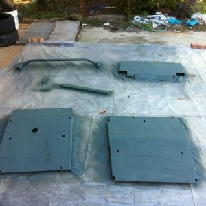 First coat of primer went alittle heavy