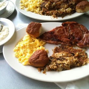 Soo much food, eating at ramma jammas