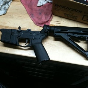 New JD lower receiver. Such a better fit with my Spikes upper than that POS
