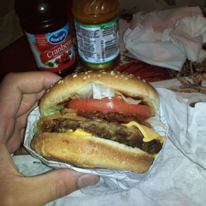 Jack in the Box Outlaw Burger. Smaller than I though it would be