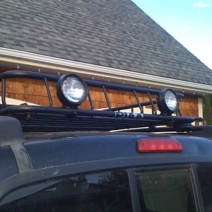 Rear lamps on cage