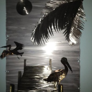 Metal art my dad bought. Super cool. Extremely detailed