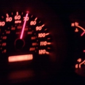 Driving to SLO. time to calculate. Picture taken on a closed course.