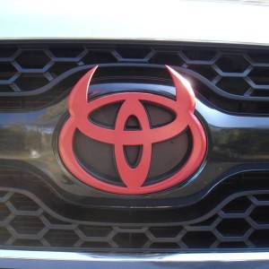 Horns on grill