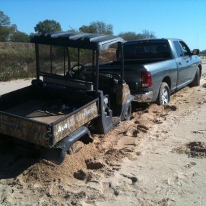 Epic Fail!! Friend wouldnt listen to me when I said his rental 2wd ram woul