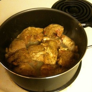 Curry chicken for dinner