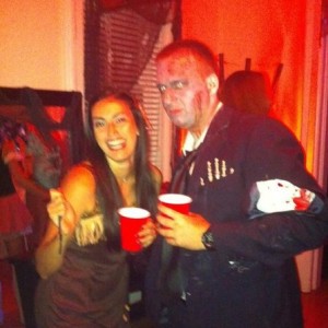 Halloween party friday night. Bored on watch tonight. :/