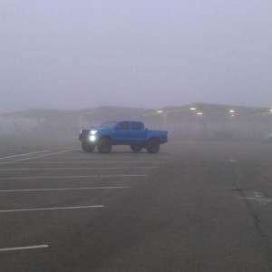 Foggy morning.