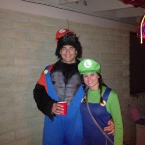 Jessica and i at friends late Halloween party last night.