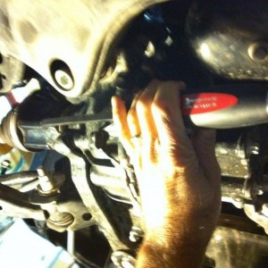 arbinst - prybar in position for cv removal