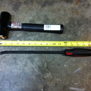 arbinst - 4lb hammer and craftsman prybar