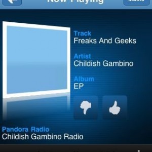 This is Pandora runnin through SONOS. plays music wirelessly throughout you