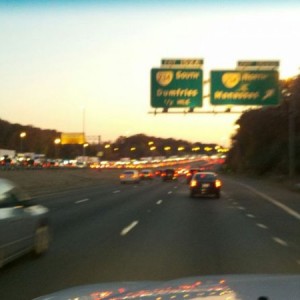 Traffic as far as you can see...took that exit to the right