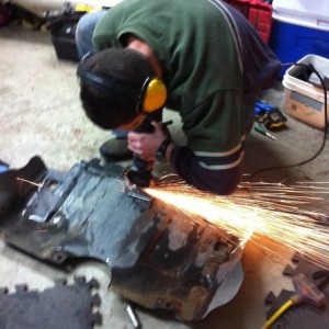 Action shot of the distruction!