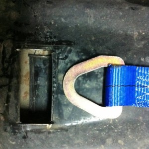 Makin sure the hook will fit in the hole