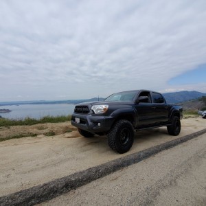 right above the lake