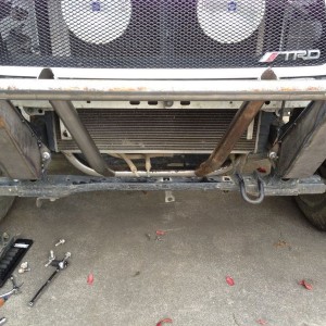 Checking the fitment of the skid plate tubes. Once I'm ready I'll