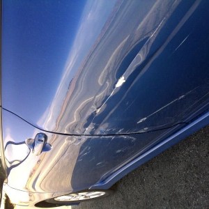 My wife's Corolla after the D-bag driving a U-haul with no insurance s
