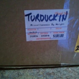Haters gonna hate...24 lb turduckin for thanksgiving...turkey stuffed with 