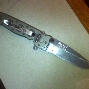 CRKT with a lock latch.