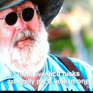 He's talking about golfers, if you can't see it it says them five