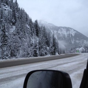 Good Morning TW. Between Revelstoke and Golden BC