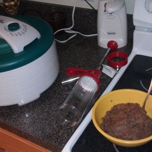 Mmmmnnn. Makin some spicy deer jerky