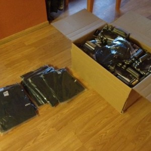 Box of New work gear.