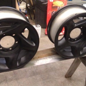 Wheel change process/ progress