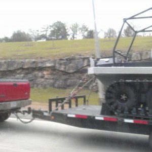 Only cought the front of it as I was flying by. It said hydratrac on the si