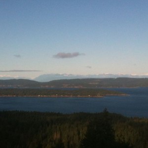 As promised . Looking east towards Vancouver and the Coast Mountains