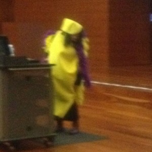 My math professor is in a banana suit. 