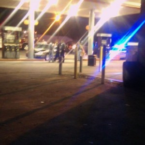 Guy was hot boxing his car came in way too hot and hit the pole.