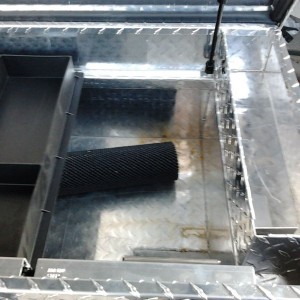 Came with box inside,rubber mat for the bottom and adhesive tape. Sent from