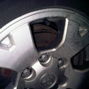 My left wheel. The black shit is mostly just around the air thingy. The spl