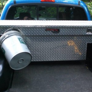 Diamond plate aluminum toolbox