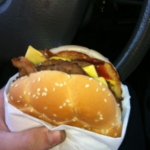 Monster thick burger from Hardee's! Pretty good!