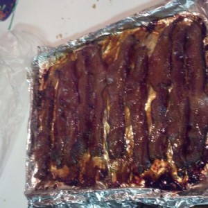Dinner tonight :) ... Candied bacon pizza