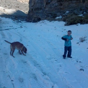 Took my kids shooting and found snow