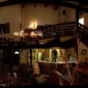 Inside vacation house.
