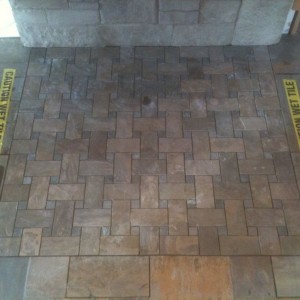 Dots in place , grout tomorrow