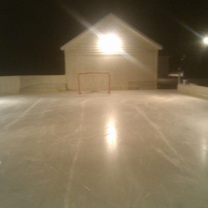 We have almost no snow but the rink is ready for the season at least