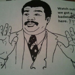 Then she gave me a box with this on it.