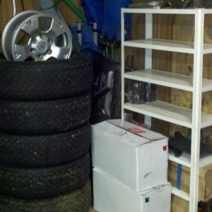 Moved my pile of stock parts to the shed from the garage. Didn't reali